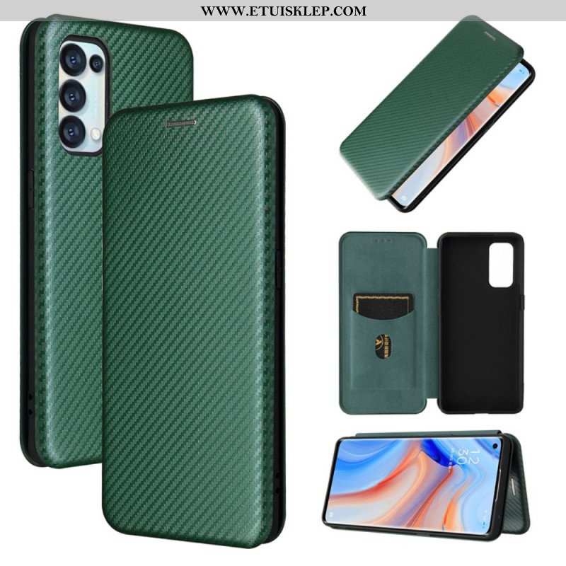 Etui Na Telefon do Oppo Find X3 Lite Etui Folio Kolorowy Silikon Węglowy